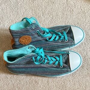 Converse High-Top Sneakers Teal & Brown Womens 8/Mens 6